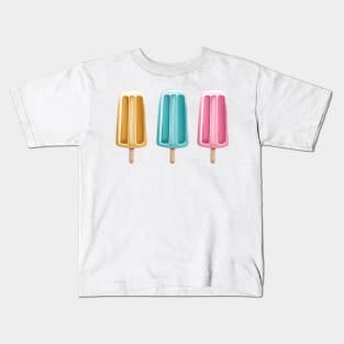 Three little summer ice lollies Kids T-Shirt